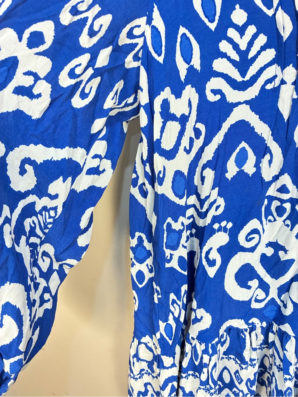 Zara Button Front Tiered Printed Tunic Dress - Picture 2 of 10